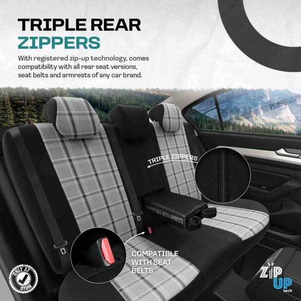 Auto Sitzbezug Set Universal Vorne und Hinten Komfortabel Komplett Set
